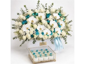 باکس گل و کیک برای مکانیک | هدیه‌ای کاربردی و محترمانه برای قدردانی