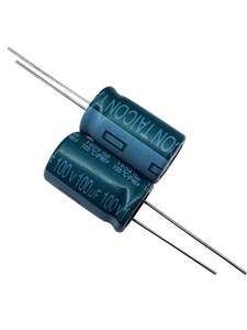 خازن الکترولیتی 100uF / 100V مارک TAICON PZ(PW)