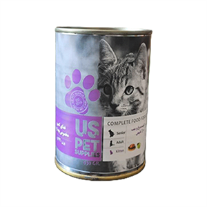کنسرو مرغ و سیب بچه گربه یو اس پت (US Pet) - 400 گرم