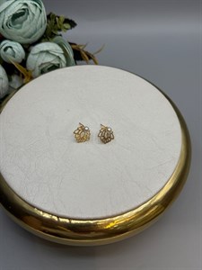 گوشواره طرح گل مرواریدی طلا ۱۸ عیار زنانه کد ۲۷۸ 