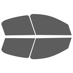 برچسب دودی شیشه خودرو مدل JC33 مناسب برای پژو 206  مجموعه 4 عددی