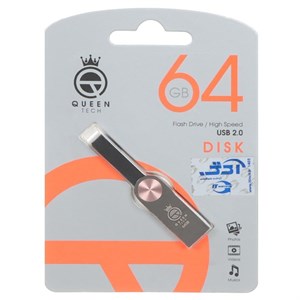 فلش 64GB USB2 Queen DISK رزگلد