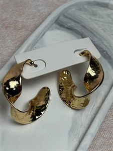 گوشواره دفرمه وارداتی آبکاری طلا 