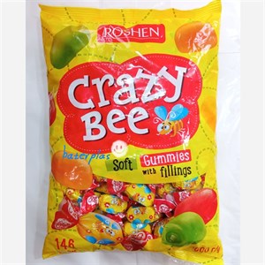 آبنبات ژله ای مغز دار Krazy Bee(زنبور دیوانه) برند روشن اوکراین 