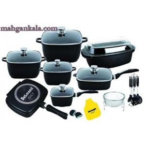 سرویس قابلمه چدن مربعی 25 پارچه دلمونتی مدل DL 1140 Delmonti Cookware Set 