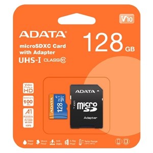 کارت حافظه microSDHD ای دیتا مدل Premier کلاس 10 استاندارد UHS-I U1 سرعت 100MBps ظرفیت 128 گیگابایت 75A