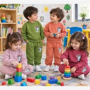 بلوز شلوار بچگانه دورس طرح خرگوش برفی
