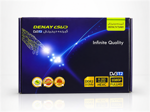 گیرنده دیجیتال دنای DVB-T2 مدل 2026 Full HD 1080P با HEVC H.265 پشتیبانی HDMI