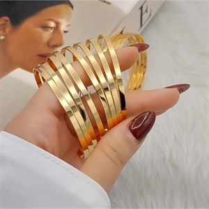 النگو آینه ای سه میل تخت پک 6 تایی موجود در 5 سایز کیفیت عالی شیک و زیبا ارسال رایگان 