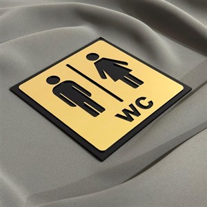 تابلو و پلاک سرویس بهداشتی مدل wc پشت چسبدار