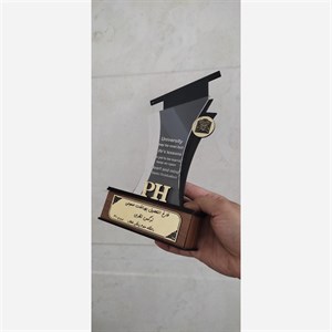 تندیس فارغ التحصیلی طرح بهداشت عمومی چوبی و پلکسی
