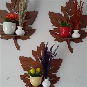 شلف دیواری آتریکس مدل برگ کدH53بسته 3عددی