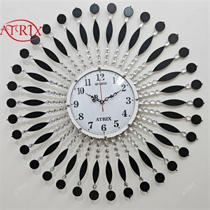 ساعت دیواری آتریکس مدل نگین دار کد A502 سایز بزرگ 60 سانتیمتر