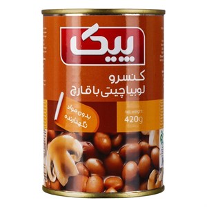 کنسرو لوبیا چیتی با قارچ 420 گرم پیک - 6063555000189