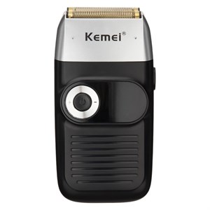 ماشین اصلاح موی صورت کیمی مدل KM-2026 با تیغه تیتانیوم، فناوری شیو فویلی، قابلیت صفر زنی، طراحی ارگونومیک، باتری قابل