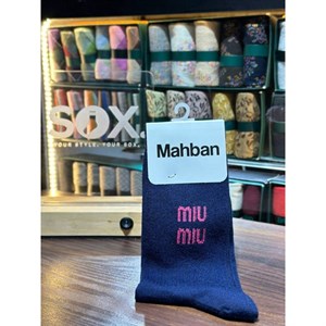 جوراب ساق دار اسپرت طرح miu miu