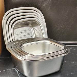 آبکش استیل مربعی یونیک 5 پارچه