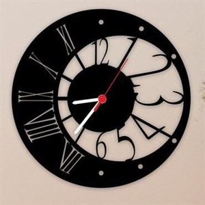 ساعت دیواری چوبی ماه با اعداد ترکیبی کد 51 پس کرایه