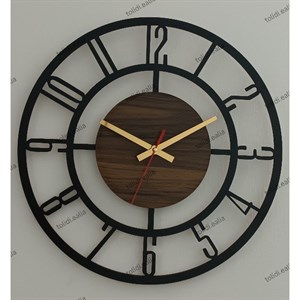 ساعت دیواری چوبی دورنگ شیک کد 109 پس کرایه