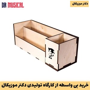 جامدادی رومیزی چوبی مدل سه مقسم طرح سونیک-خرید بی واسطه از تولیدی دکتر موزیکال-پس کرایه