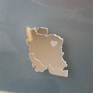 پیکسل چسبی طرح نقشه ایران، مدل 1، جنس پلکسی آیینه ای، ابعاد 2 در 2 سانت