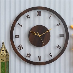 ساعت دیواری مدرن کد 219 ترکیب چوب و پلکسی شفاف
