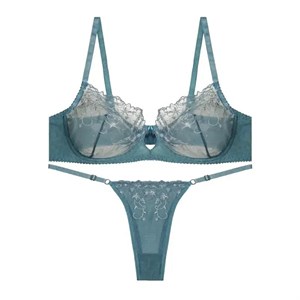 ست شورت و سوتین فنردار تورگاز گلدوزی بالا دالبری مولانست زنانه سایز 75 تا 90 رنگ کله غازی