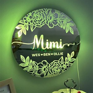 تابلو لوگو بک لایت آینه ای مدل t117
