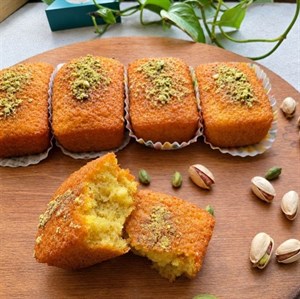 لوف کیک هل وگلاب زعفران