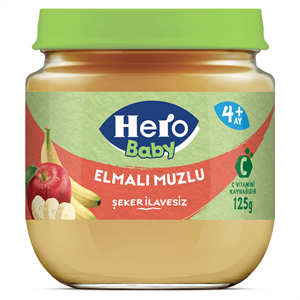 پوره میوه هروبیبی سیب و موز 125 گرم Hero Baby