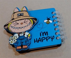 دفتر دوربر لبوبو (Im HAPPY) (آبی)