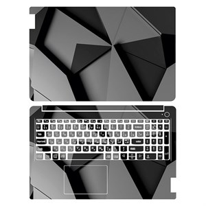 اسکین(برچسب)لپتاپ به همراه استکیر کیبورد-مدل Lenovo IdeaPad 1 15AMN7-هندسی21-سفارشی