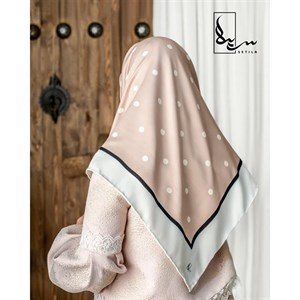 روسری دخترانه روسری زنانه روسری ابریشمی طرح شبنم نسکافه ای (ابریشمی)