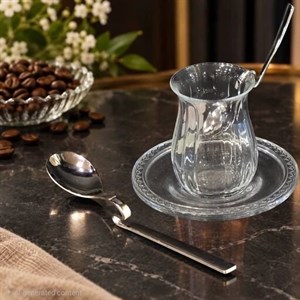 قاشق قهوه-چای خوری استیل خم دار hm فروش عددی(پس کرایه)