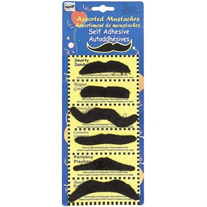 ست سیبیل نمایشی پارتی گیر مدل Black Mustache T9y
