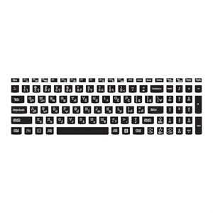 برچسب حروف فارسی کیبورد مدلblack 01 مناسب برای لپ تاپ لنوو  Y50-70-سفارشی