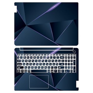 اسکین(برچسب)لپتاپ به همراه استکیر کیبورد-مدل Lenovo IdeaPad 1 15AMN7-هندسی41-سفارشی