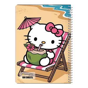 دفتر مشق 100 برگ سیمی کارنیکا طرح هلو کیتی hello kitty کد 56678 65J
