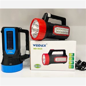 چراغ قوه شارژی و خورشیدی مدل WD-561S ویداسی (عمده کارتنی80عددی)