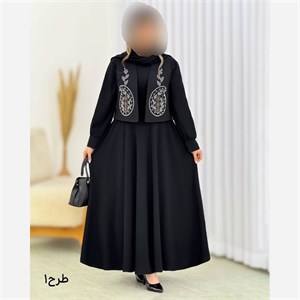 پیراهن+جلیقه محرمی پریزاد سایز38تا46