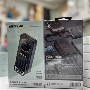 پاوربانک 20000 میلی آمپر 22.5 وات گرین لاین Green Lion Power Pulse 20000mAh Power Bank