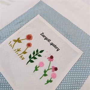 ساک پارچه ای گلدوزی دو جیب دار 