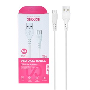 کابل شارژ 1.1 متری فست اندروید Shoosh مدل SH402A - سفید - SMO