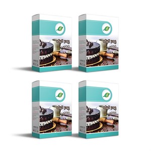 پودر کیک کاکائو جمع - 500 گرم بسته 4 عددی