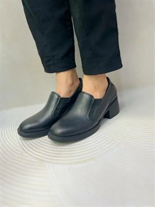 کفش اداری زنانه مشکی ساده کش کناری
