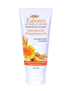 کرم مرطوب کننده تیوپی جوانه گندم و گل همیشه بهار لابورن حجم 75 میل laboren calendula cream