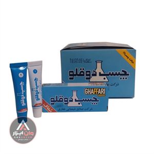 چسب دوقلو شفاف غفاری وزن 18گرم