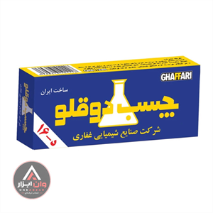 چسب دوقلو بی رنگ غفاری وزن 18 گرم