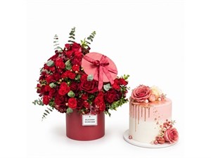 باکس گل و کیک ارسال فوری به اکباتان