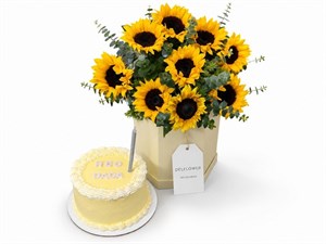 باکس گل و کیک هدیه برای یوتیوبر – گل فروشی آنلاین تهران | باکس گل | دسته گل | گل تولد | گل ترحیم